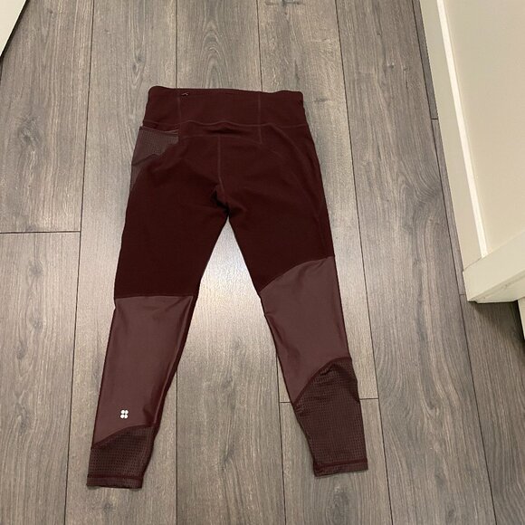 Sweaty Betty 7/8 Maroon Power Leggings Size S - Picture 7 of 10